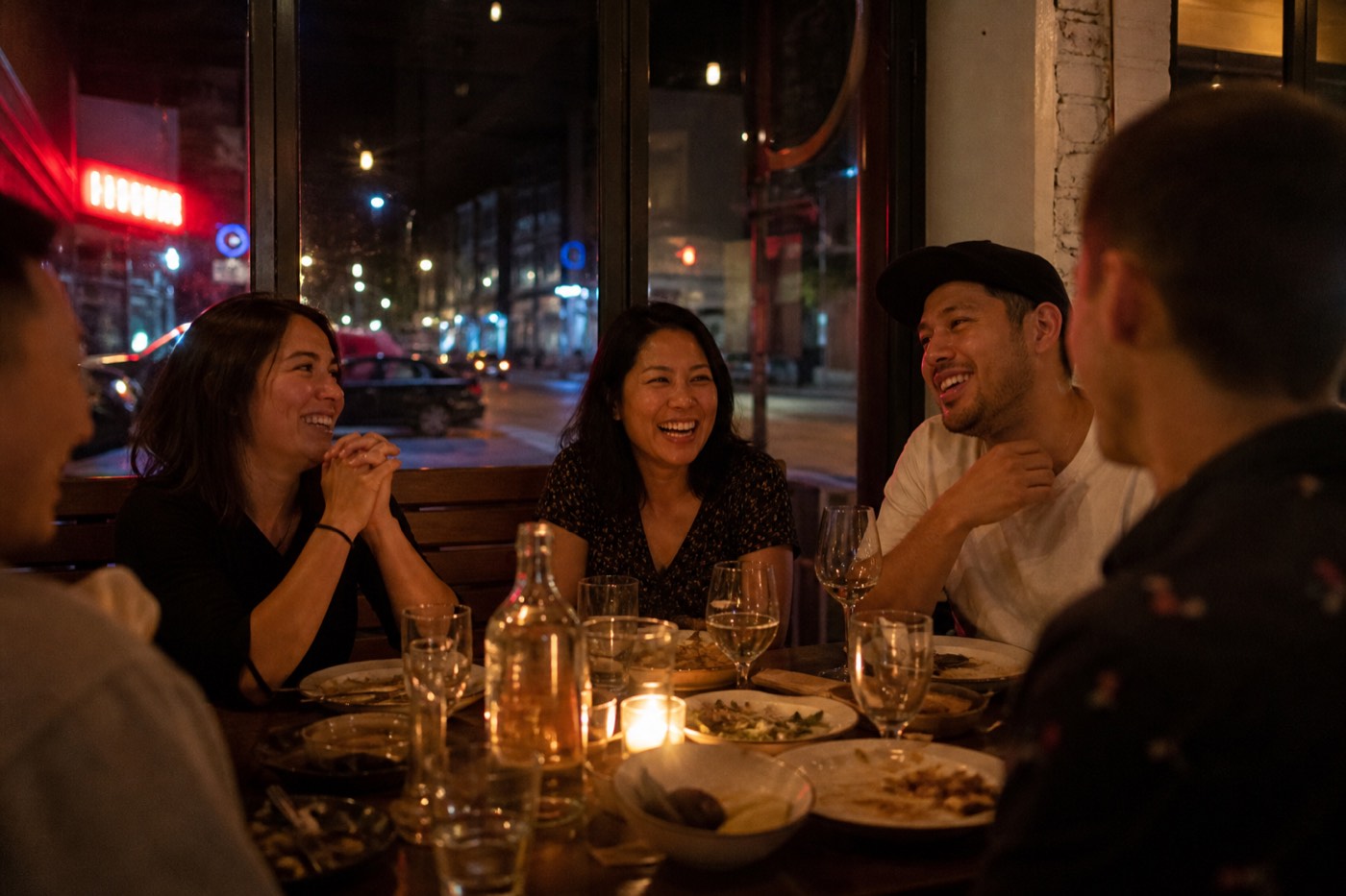 A table with friends