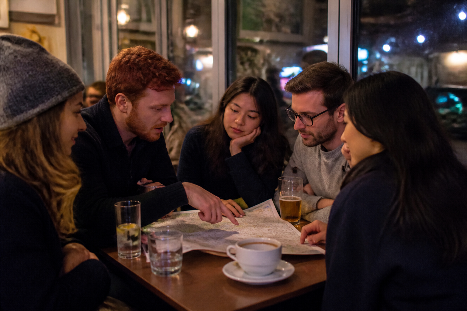 A meetup at a cafe