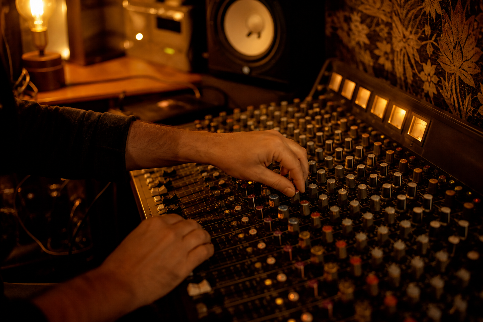 A mixer in use